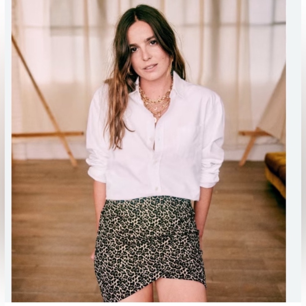 NWT Leopard Sezane Calvi Skirt